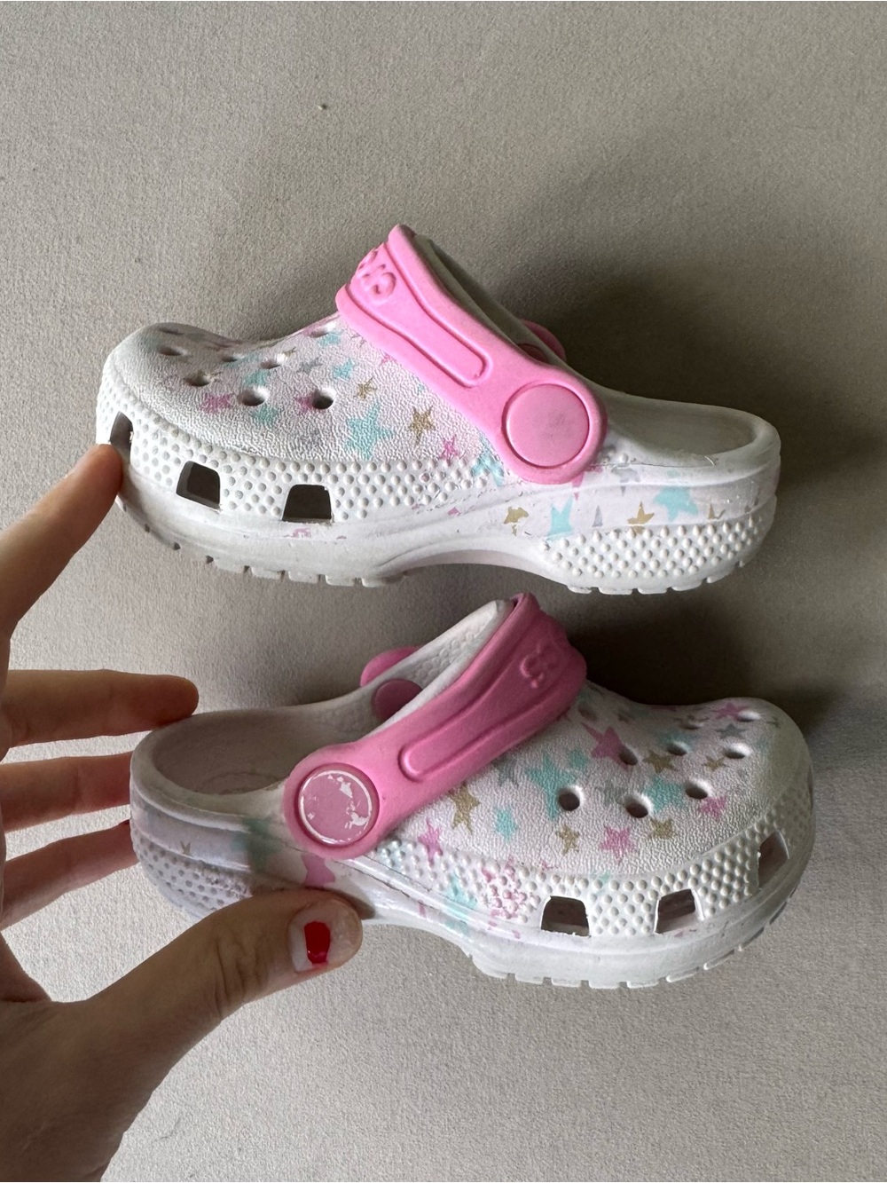 Toddler Girls Crocs Star Printed Classic Clogs
